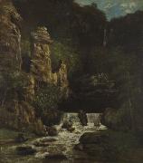 Courbet, Gustave Landscape with Waterfall oil